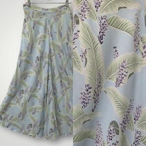 Tommy Bahama 14 Skirt Blue Purple Floral Rayon Palm